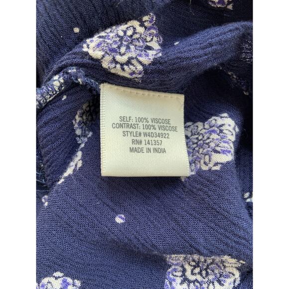 Blue Rain Mini Slip Dress Navy Sleeveless Spaghetti Strap 100% Viscose Sz S - Picture 6 of 6